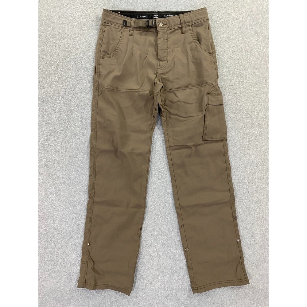 Prana Zion Mens 30x32 Brown Roll Tab Cargo Straight Hiking Climbing Camping‎